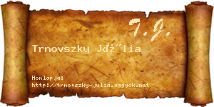 Trnovszky Júlia névjegykártya